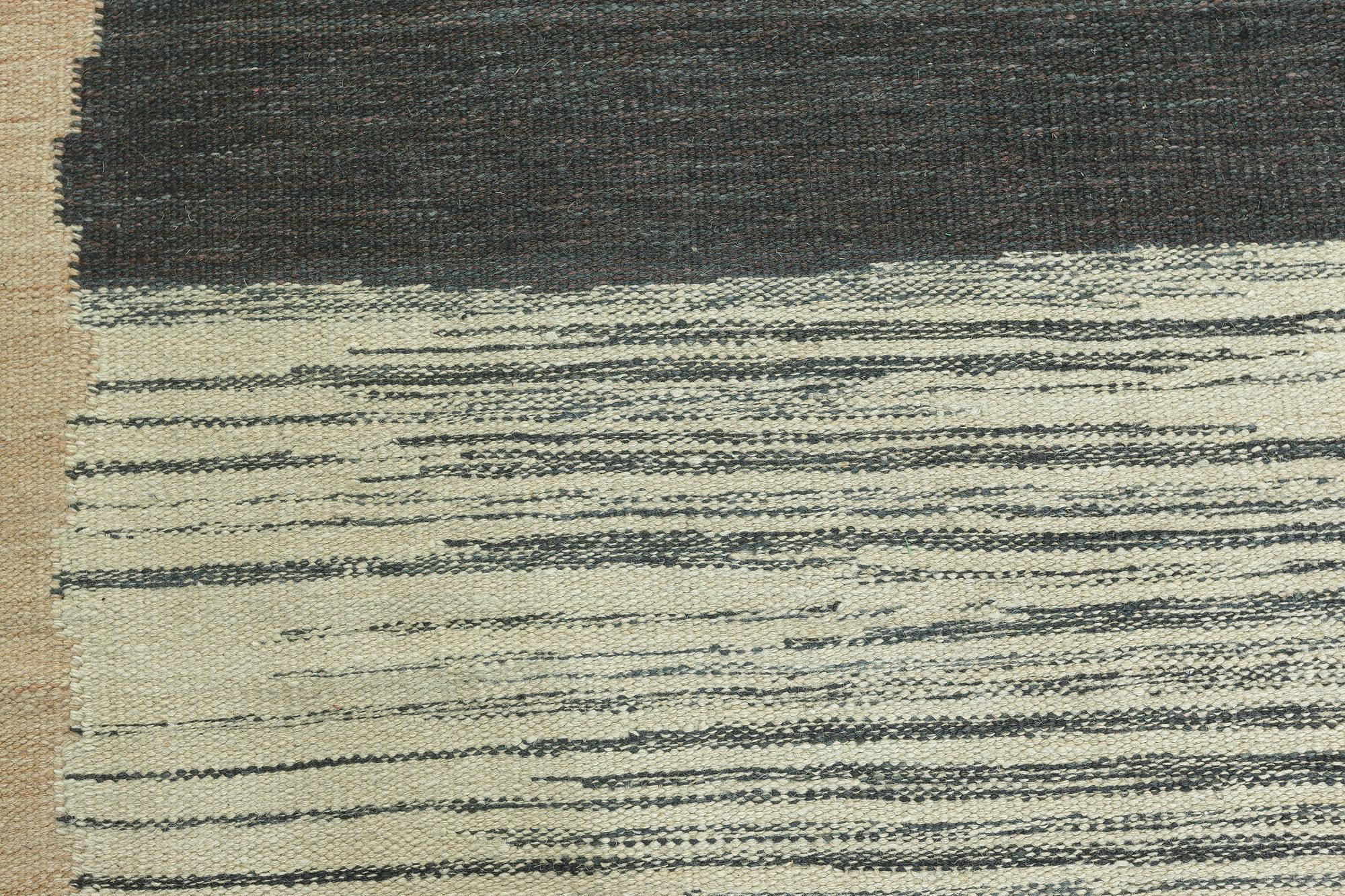Annodato a mano Grande tappeto geometrico moderno a trama piatta di Doris Leslie Blau in vendita