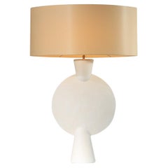 Große moderne geometrische Gipslampe im Stil von Diego Giacometti