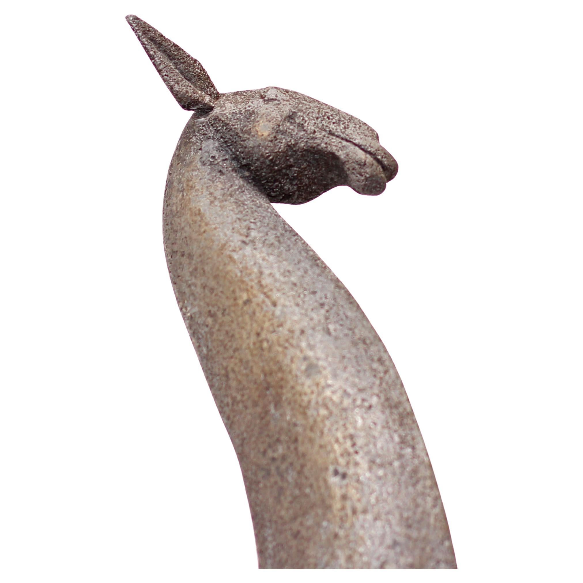 Metal Large Modern Giraffe Sculpture, American, Mid- Century For Sale