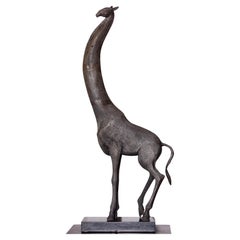 Grande scultura moderna di giraffa, America, metà del secolo scorso