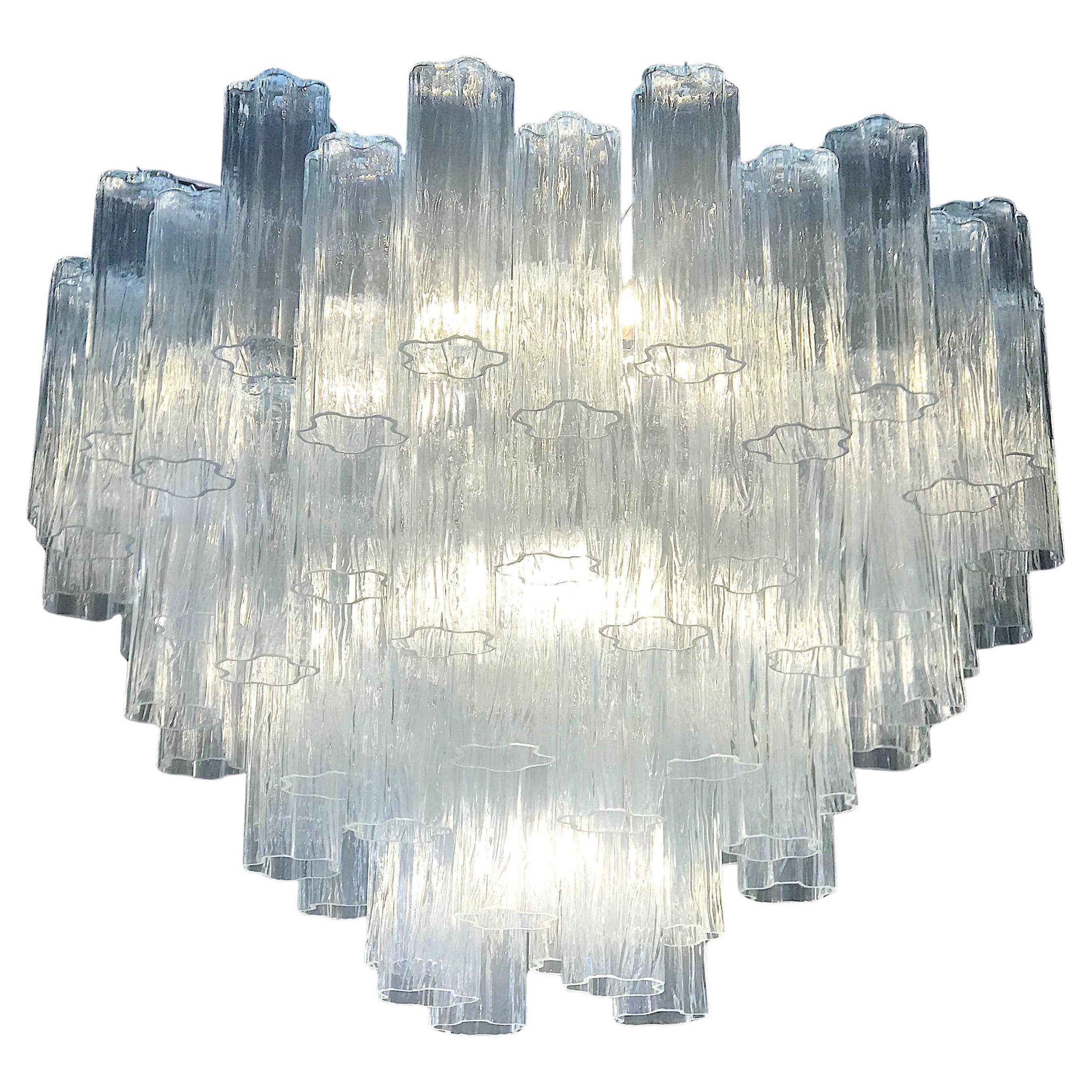 Großer Modern Ice Tronchi Murano Glas Kronleuchter