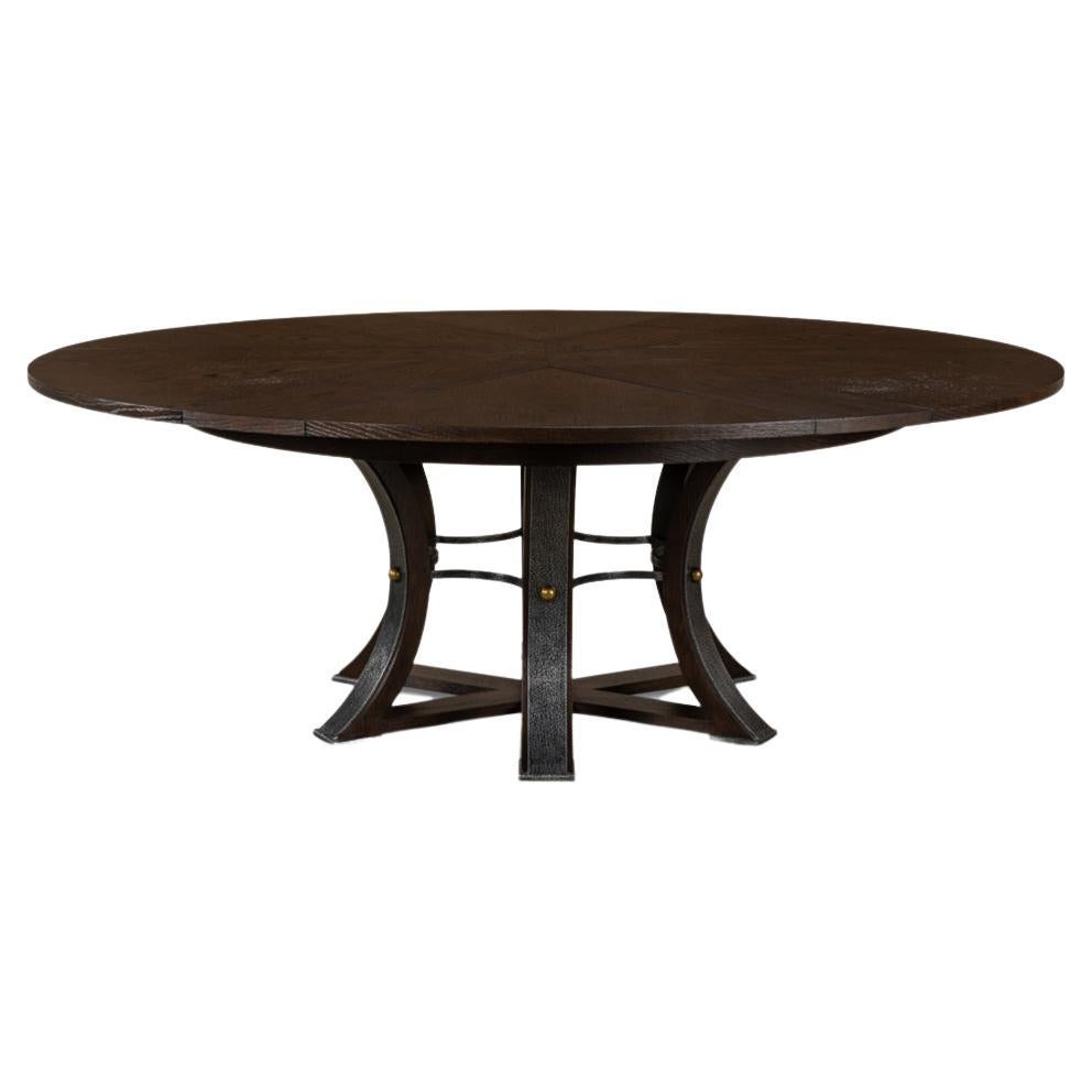 Large Modern Industrial Dining Table - 84 - Burnt Brown For Sale