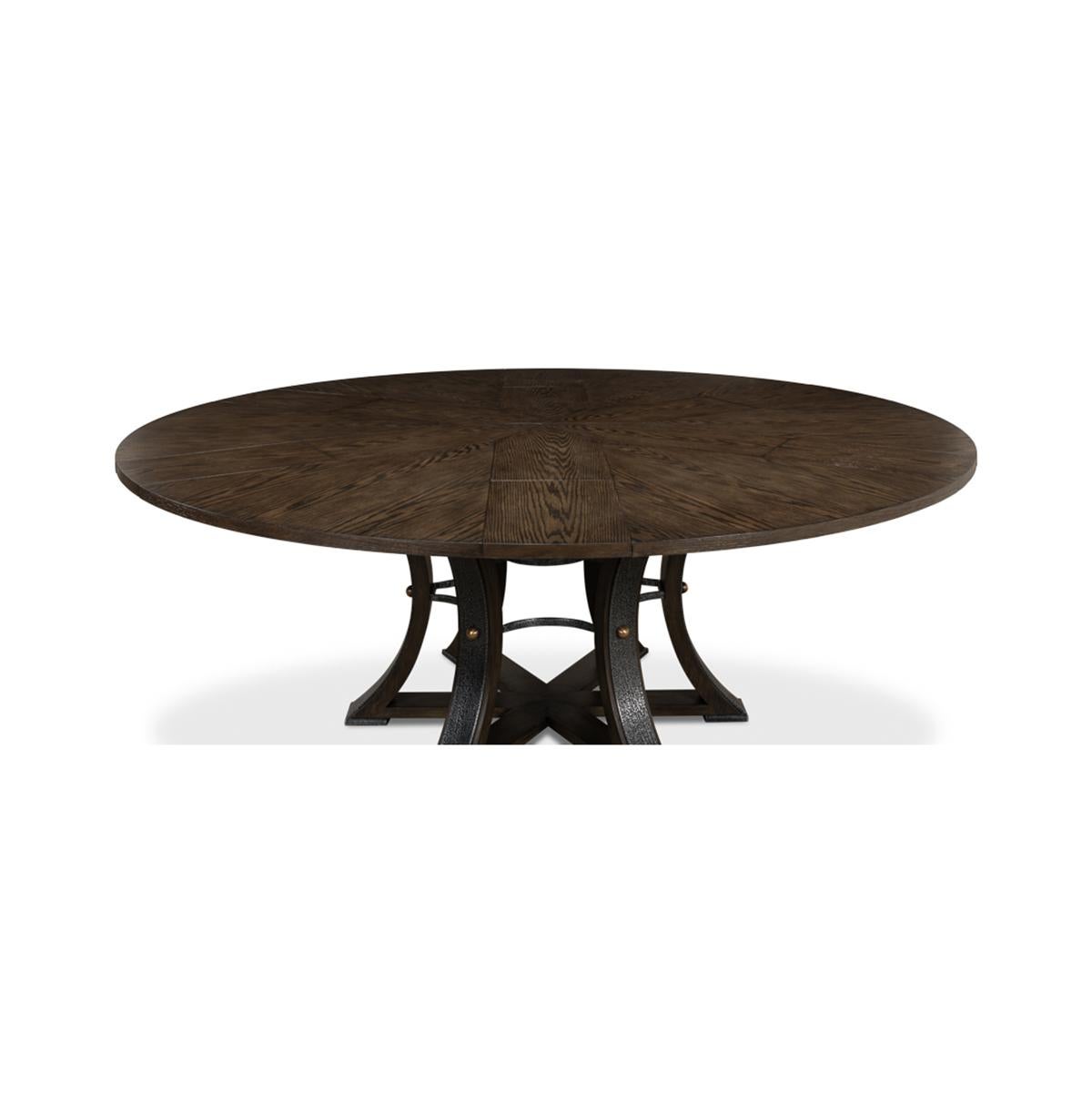 Iron Large Modern Industrial Dining Table - 84 For Sale