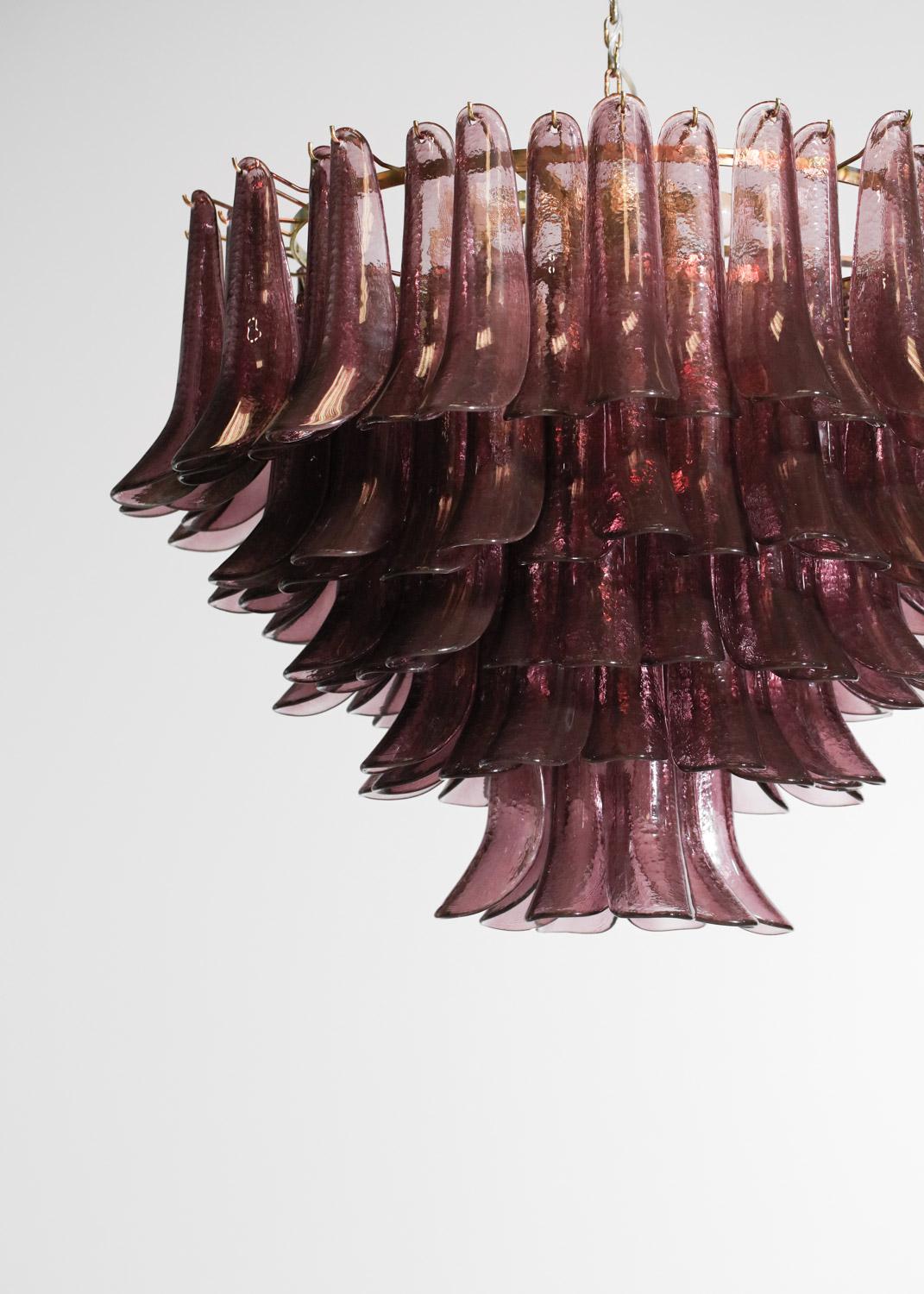 Contemporary Large modern Italian Murano chandelier with palmettes 