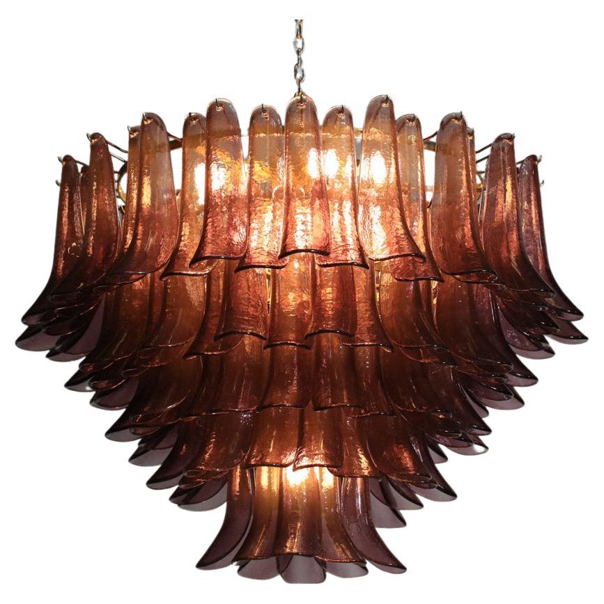 Large modern Italian Murano chandelier with palmettes "Palma" For Sale