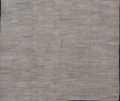 Large Modern Kilim in Neutral Cream with Free Flowing Design