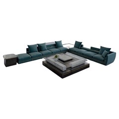 Large Modern Leather Modular Corner Sofa, Muse