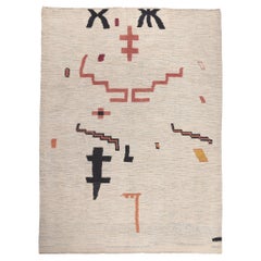 Großer moderner marokkanischer Stammeskunst-Teppich, Nomaden-Charm Chalet-Stil