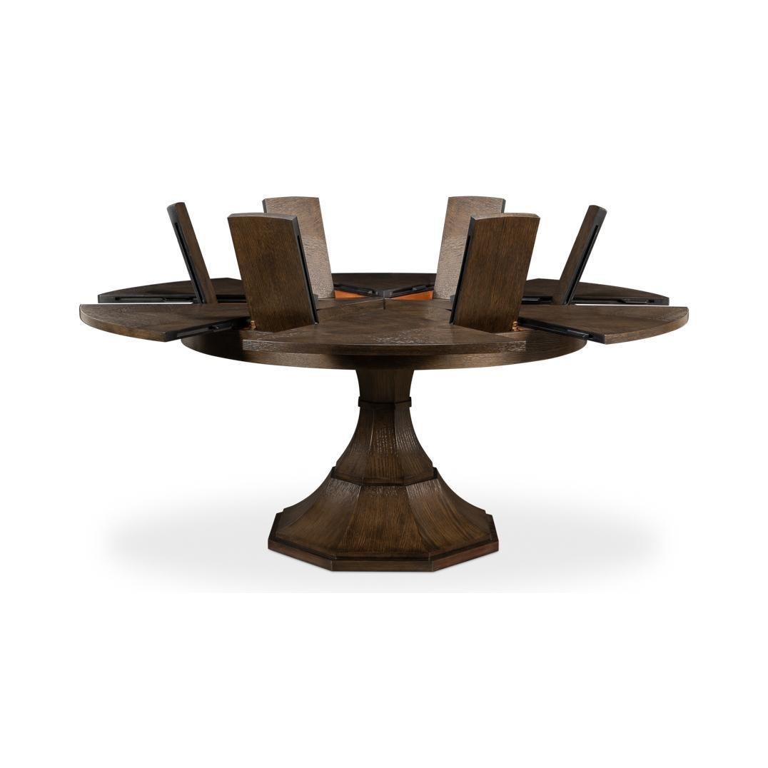 Art Deco Large Modern Oak Dining Table For Sale