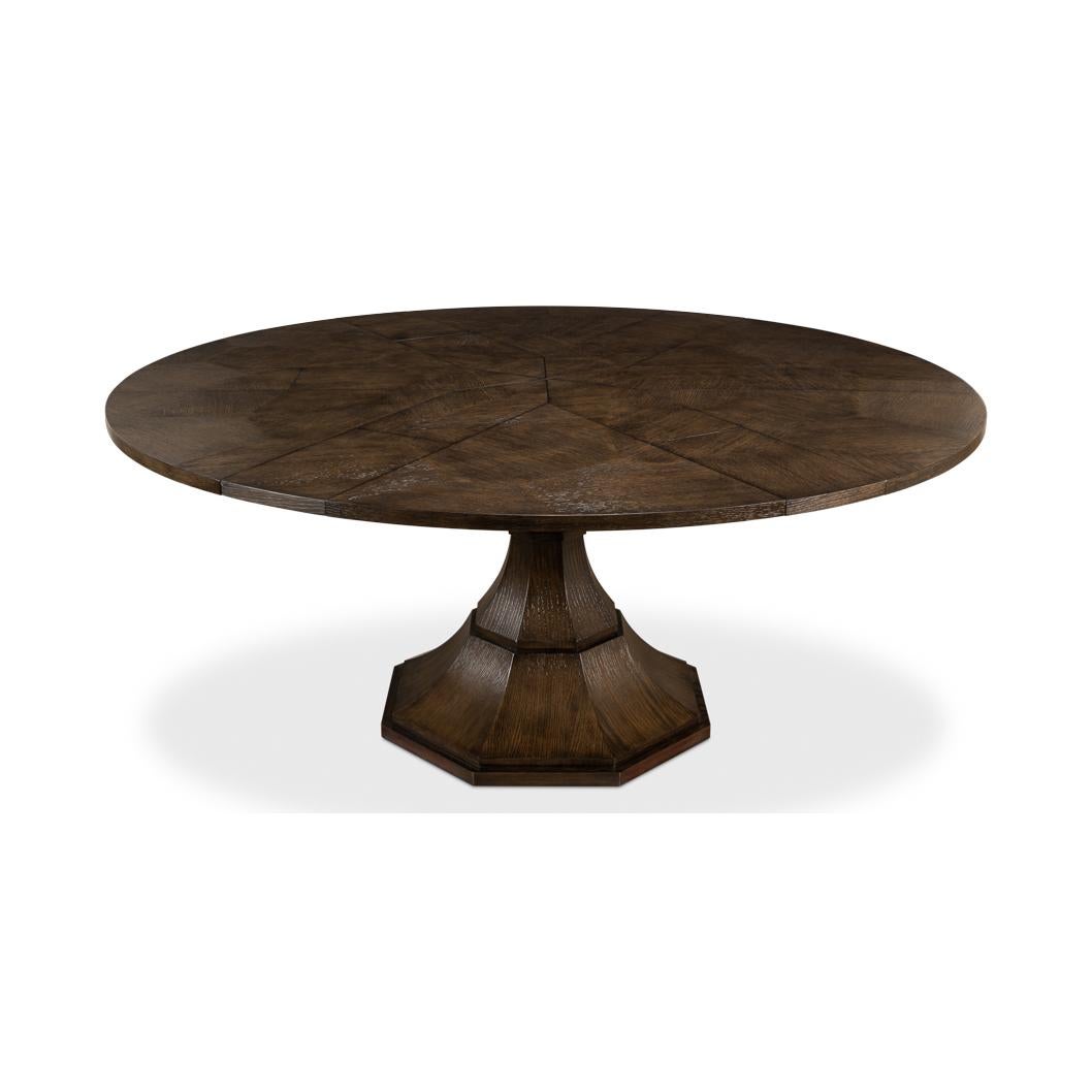 Contemporary Large Modern Oak Dining Table For Sale
