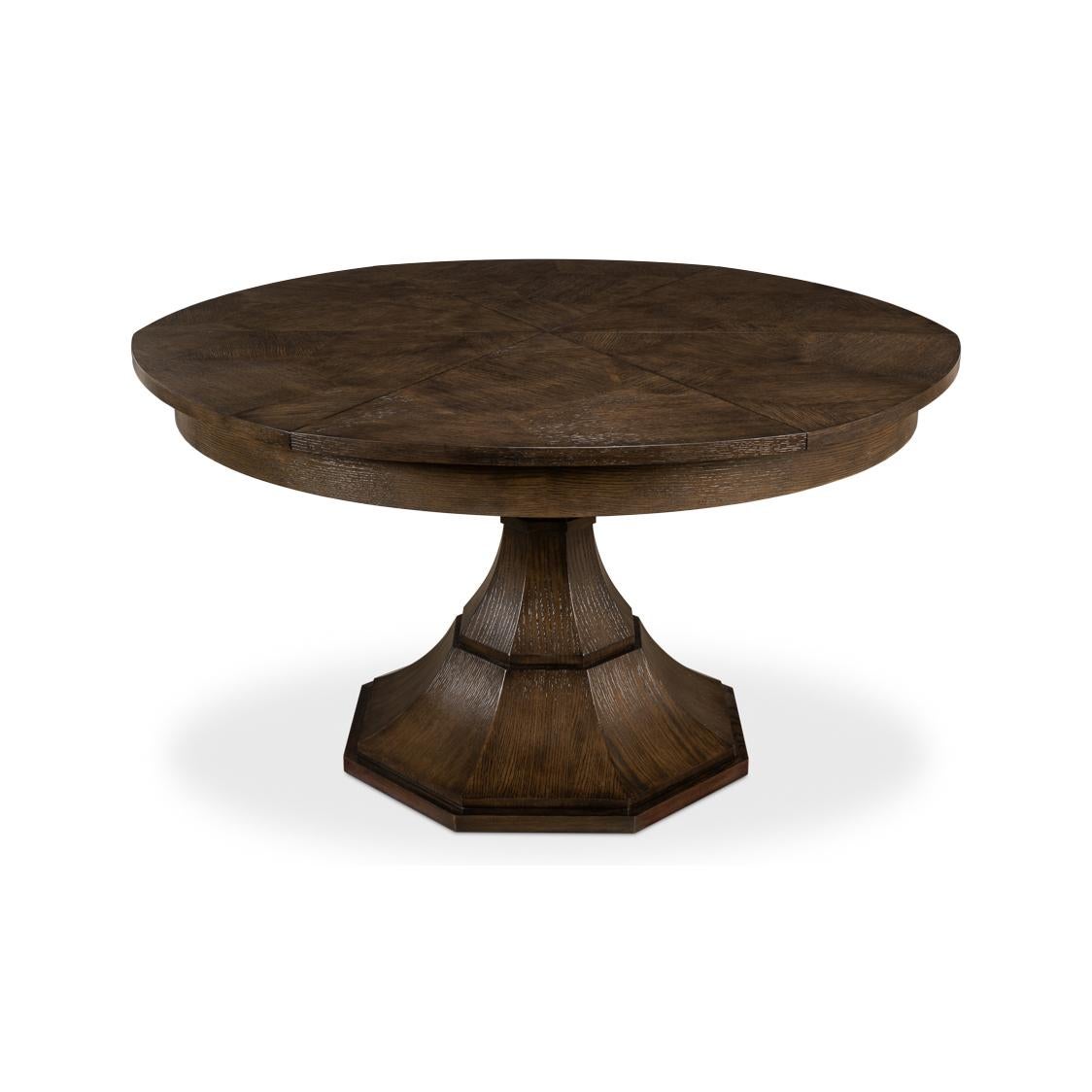 Wood Large Modern Oak Dining Table For Sale