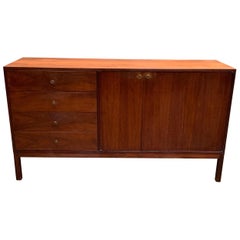 Large Modern Walnut Dresser Manner of Jens Risom