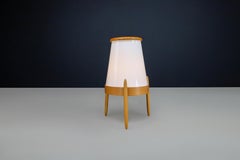 Grande lampada da terra moderna in vetro opalino e frassino di ULUV, CZ 1960