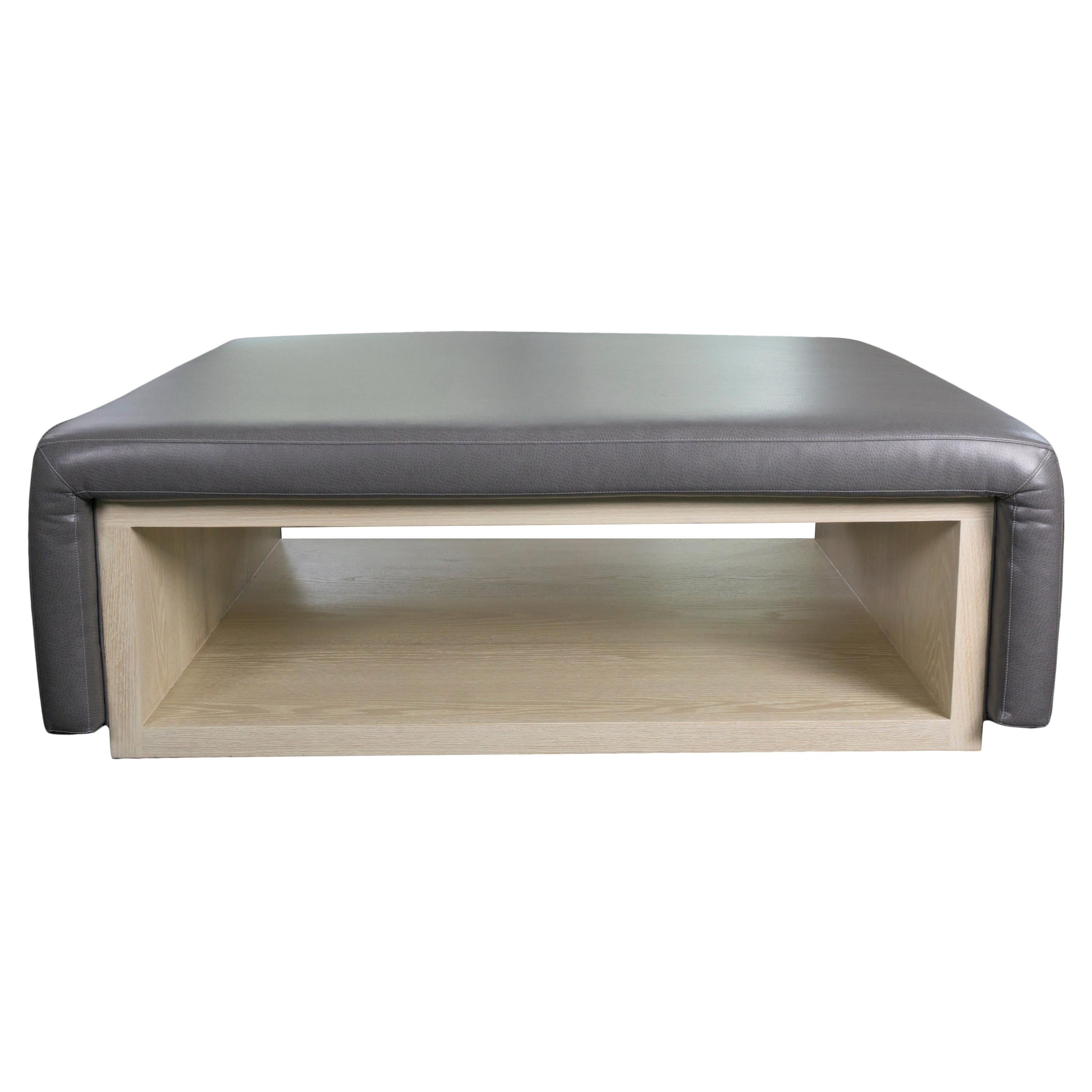 Large Modern Ottoman with Cubby