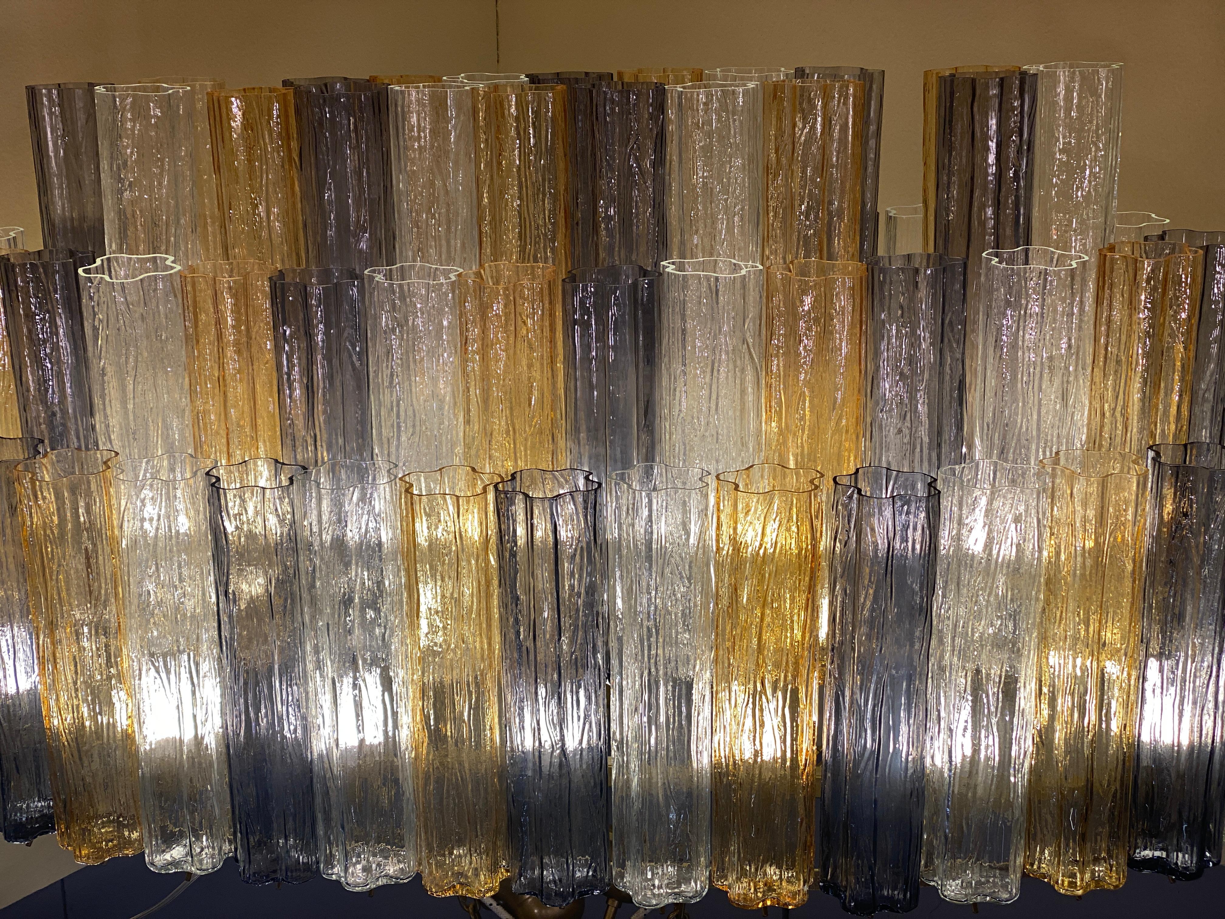 Grand lustre moderne de forme ovale en verre de Murano multicolore de Veneziani Arte en vente 9