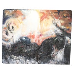 Großes modernes abstraktes Gemälde auf Leinwand von Peter Halsey auf Leinwand „Skynet“
