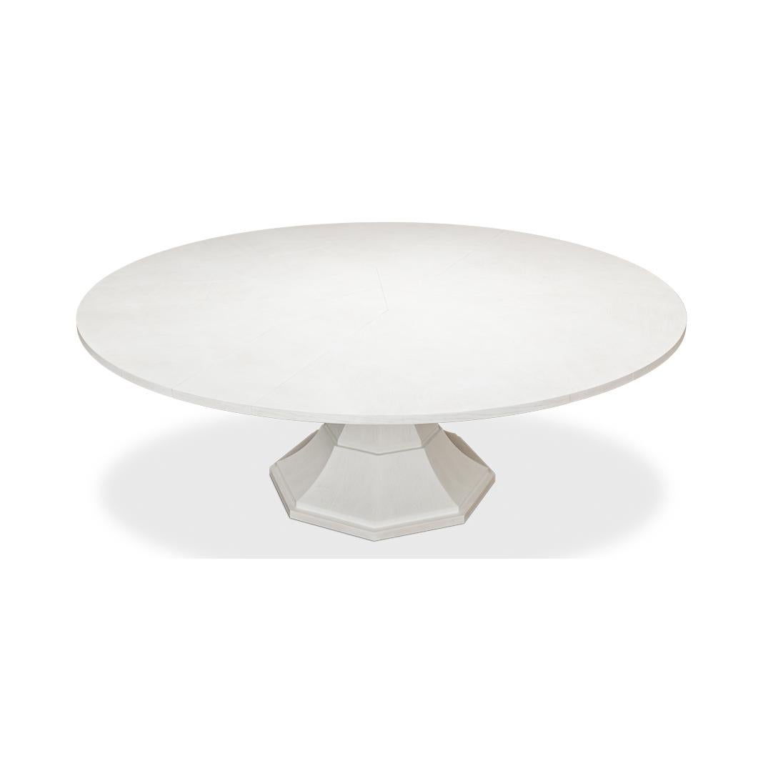 Contemporary Large Modern Round Dining Table For Sale