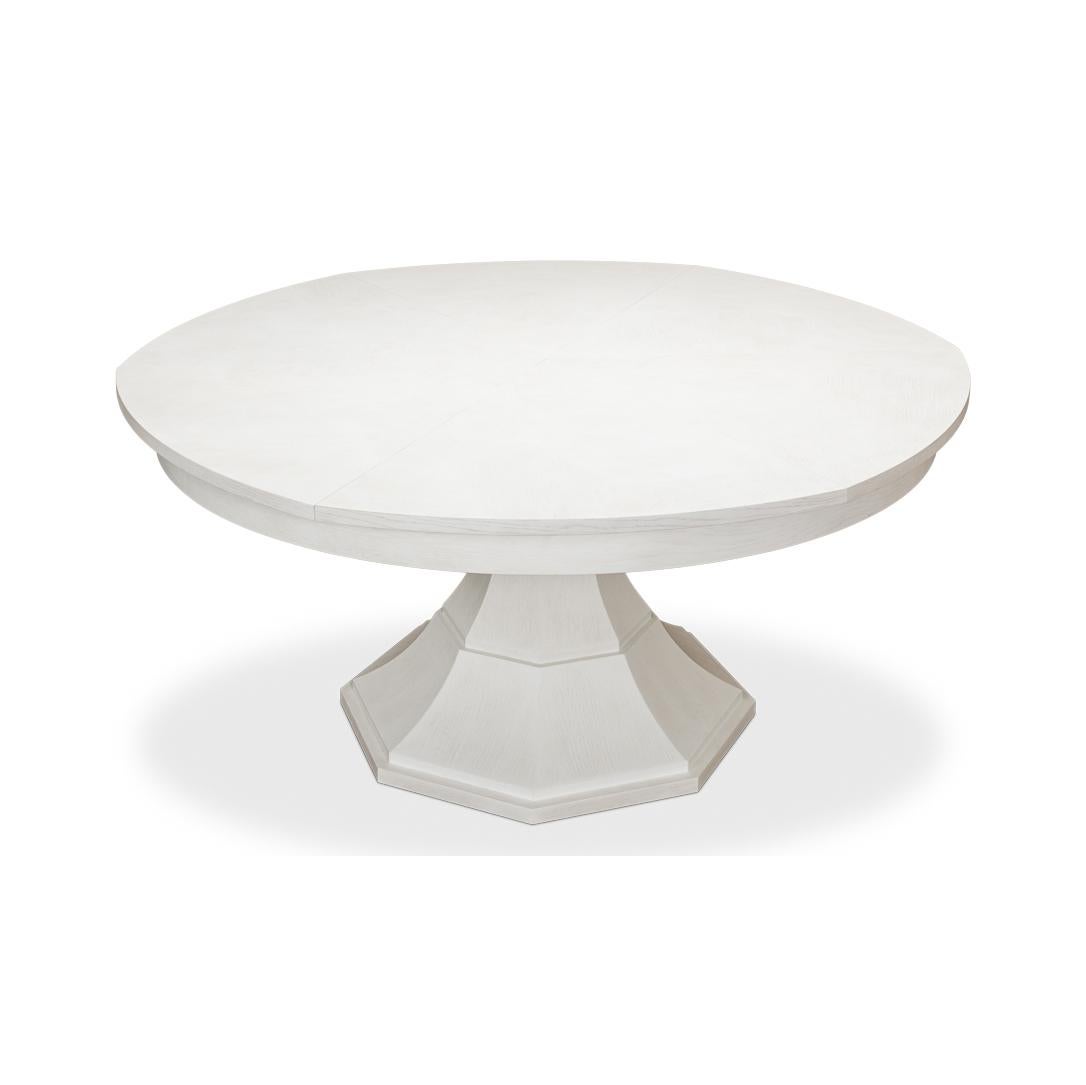 Wood Large Modern Round Dining Table For Sale