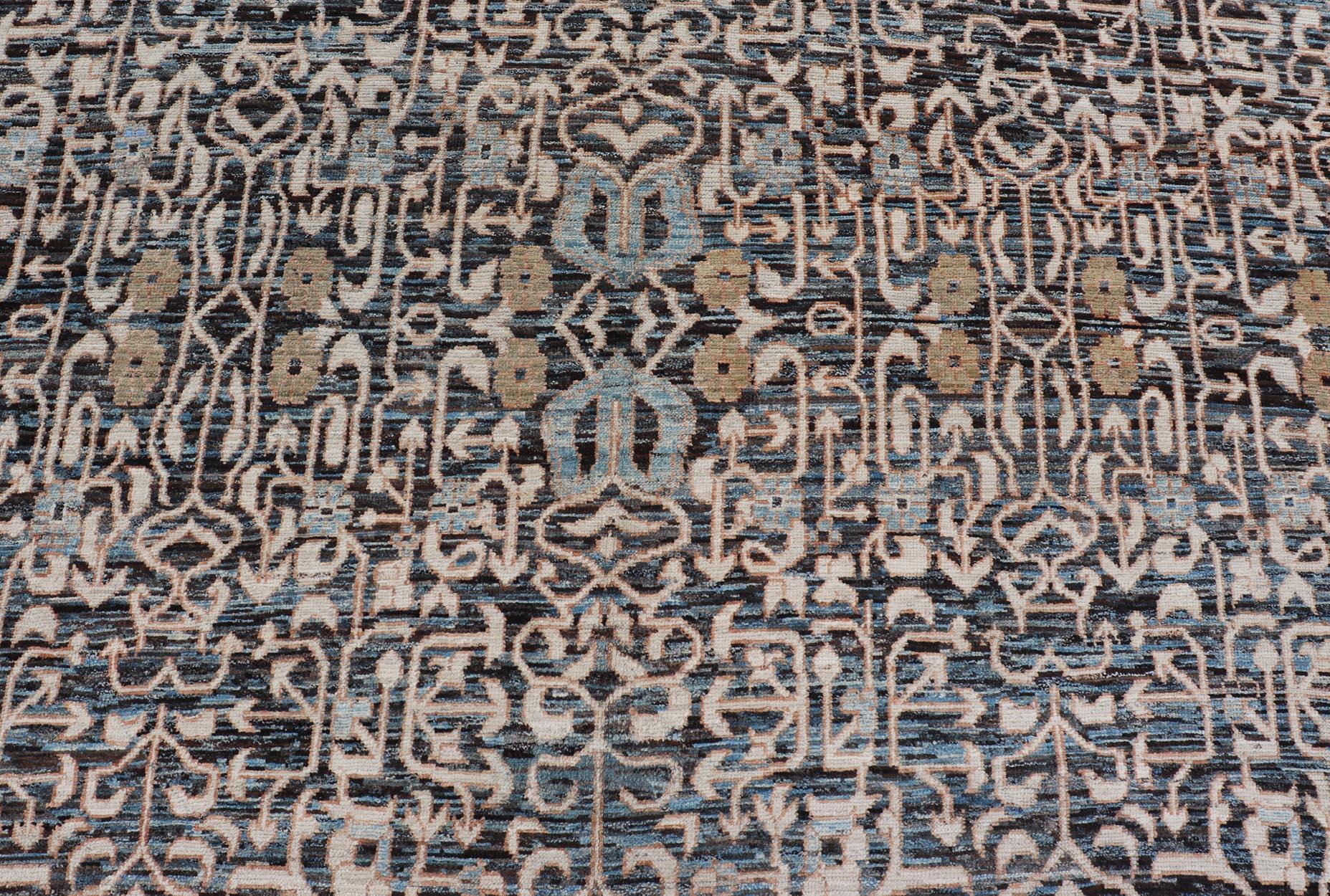 Großer moderner Teppich mit kompliziertem Muster, inspiriert von Seljuk-Designs aus dem 13. Jahrhundert im Angebot 9
