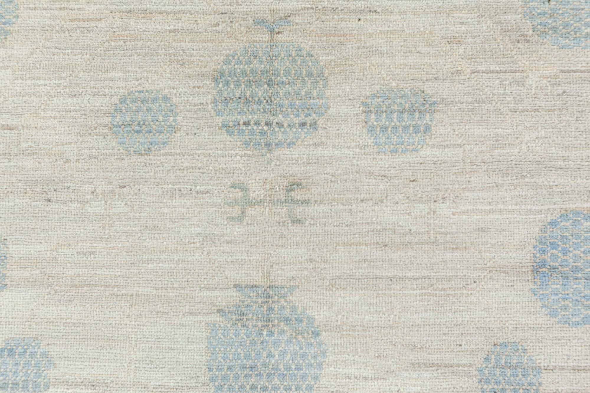 Large modern Samarkand rug in beige and blue by Doris Leslie Blau
Size: 17'2