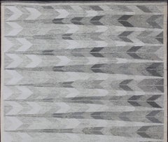 Keivan Woven Arts Large Modern Scandinavian/Swedish Flat-Weave 13'1 X 15'5