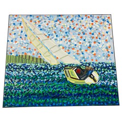 Grande peinture abstraite de nature morte moderne
