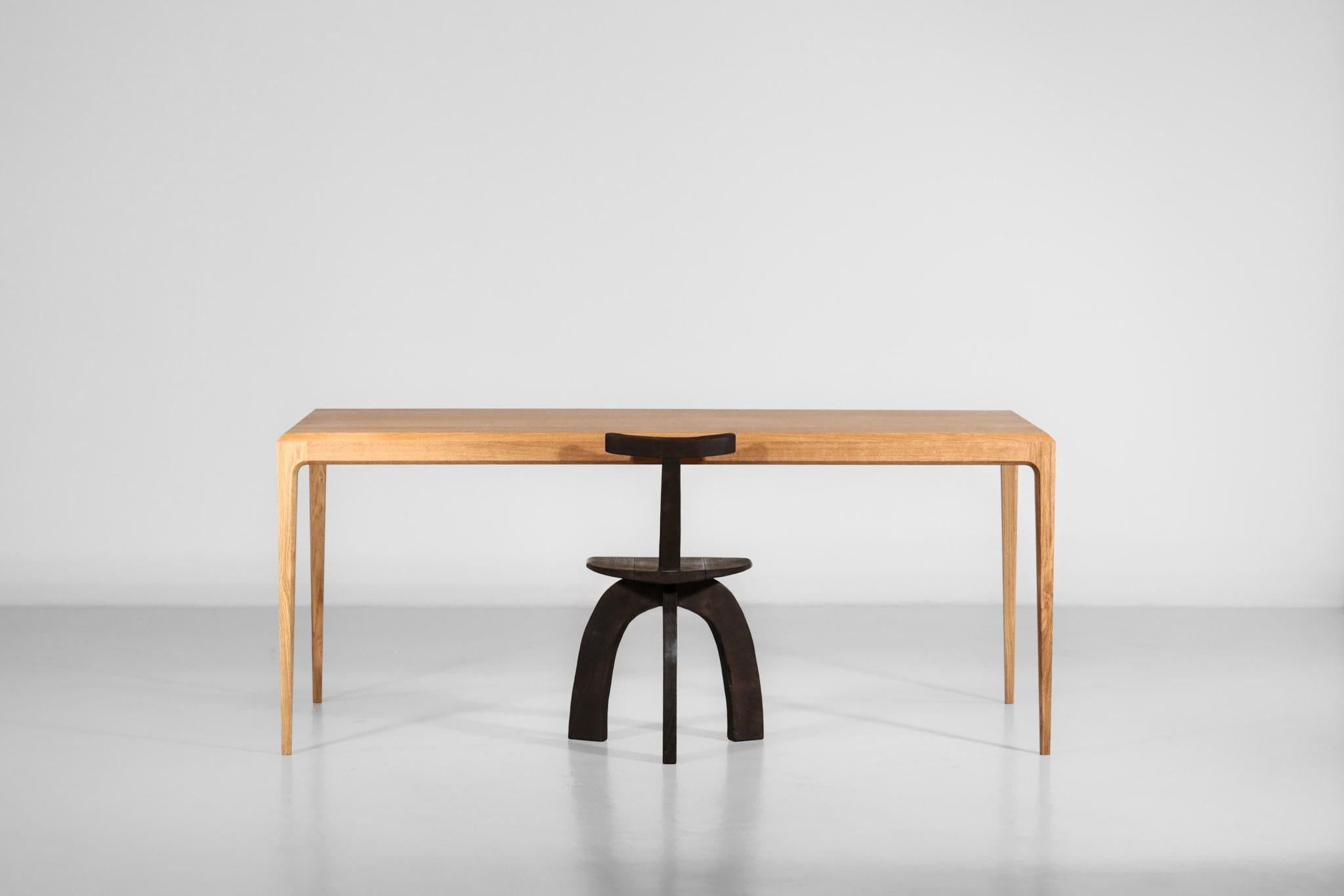 Large Modern Table in Oak Scandinavian Design 7
