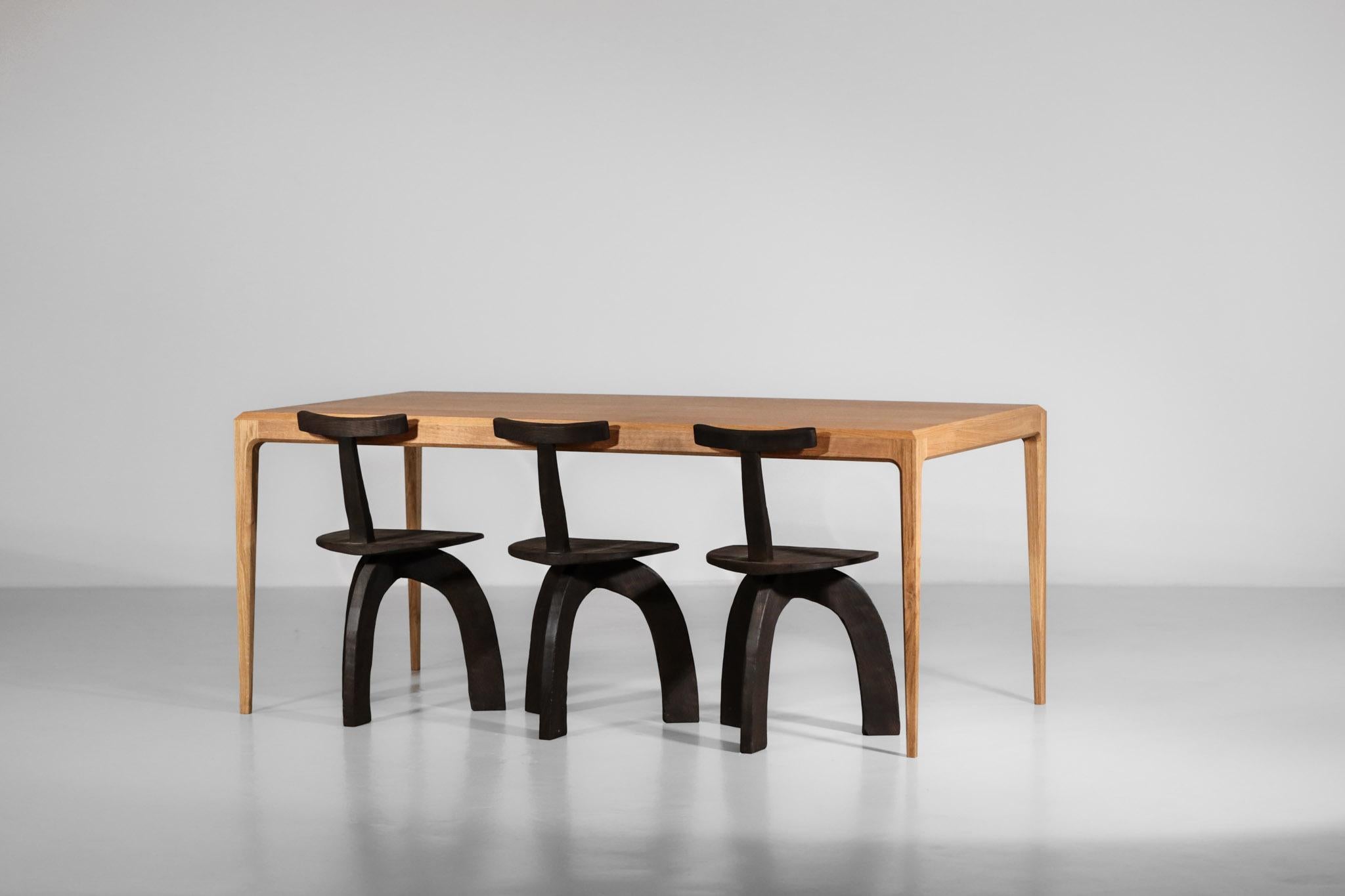 Large Modern Table in Oak Scandinavian Design 8