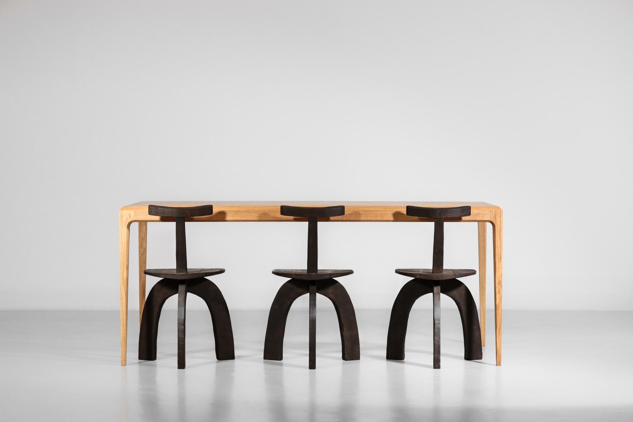 Large Modern Table in Oak Scandinavian Design 9