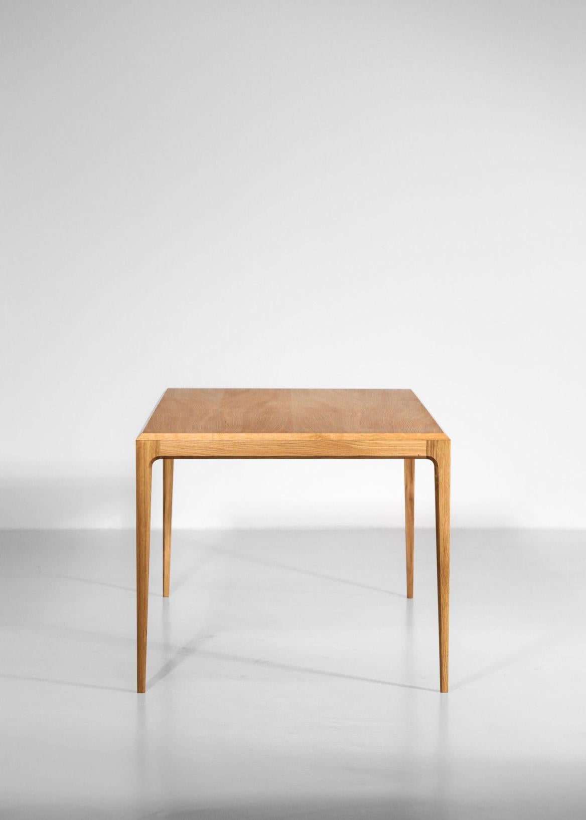 Contemporary Large Modern Table in Oak Scandinavian Design