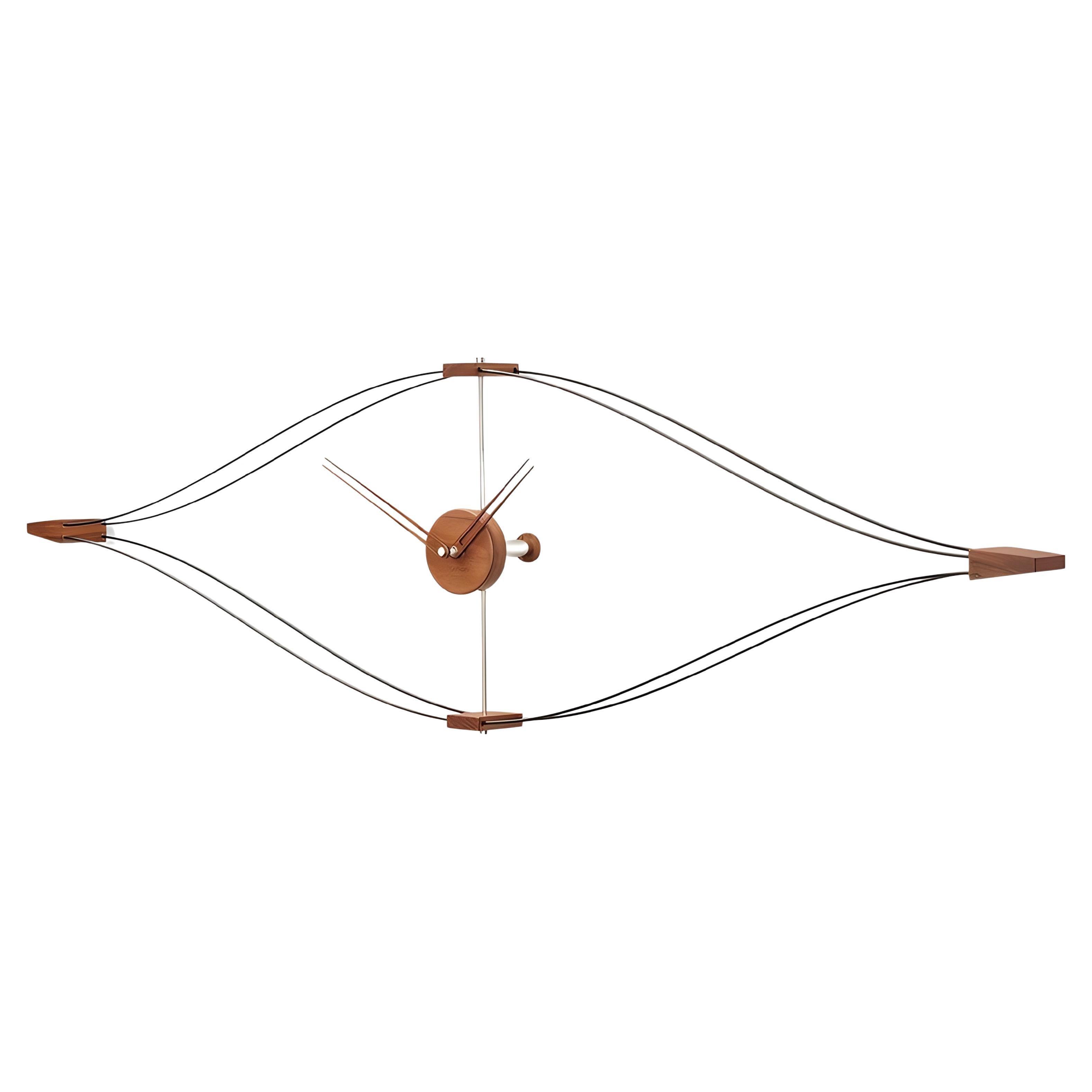 Large Modern Wall Clock by Designer Nomon, Wood 
Fiberglass, Spain For Sale