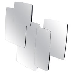 Large Modern Wall Cluster Mirror Consisted of 5 Rounded Corners Mirrors