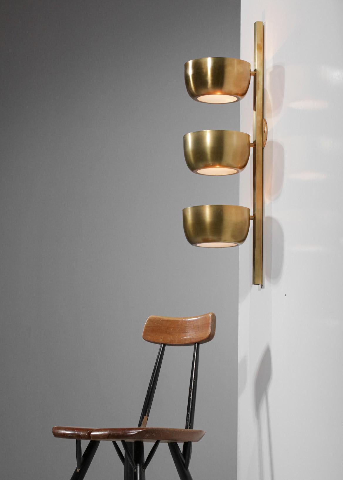 Große moderne Wandleuchter aus massivem Messing, 3 Tassen, Vintage-Design, „Trio“, EL138 (21. Jahrhundert und zeitgenössisch) im Angebot