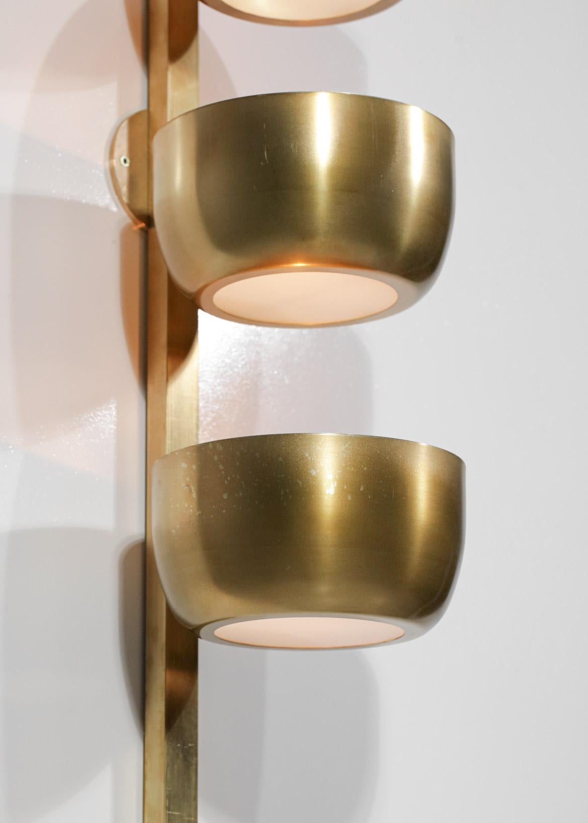 Contemporary Large Modern Wall Sconces Solid Brass 3 Cups Vintage Design 