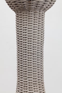 Large Modern Wicker Pendant Lamp, Italy, 1960s