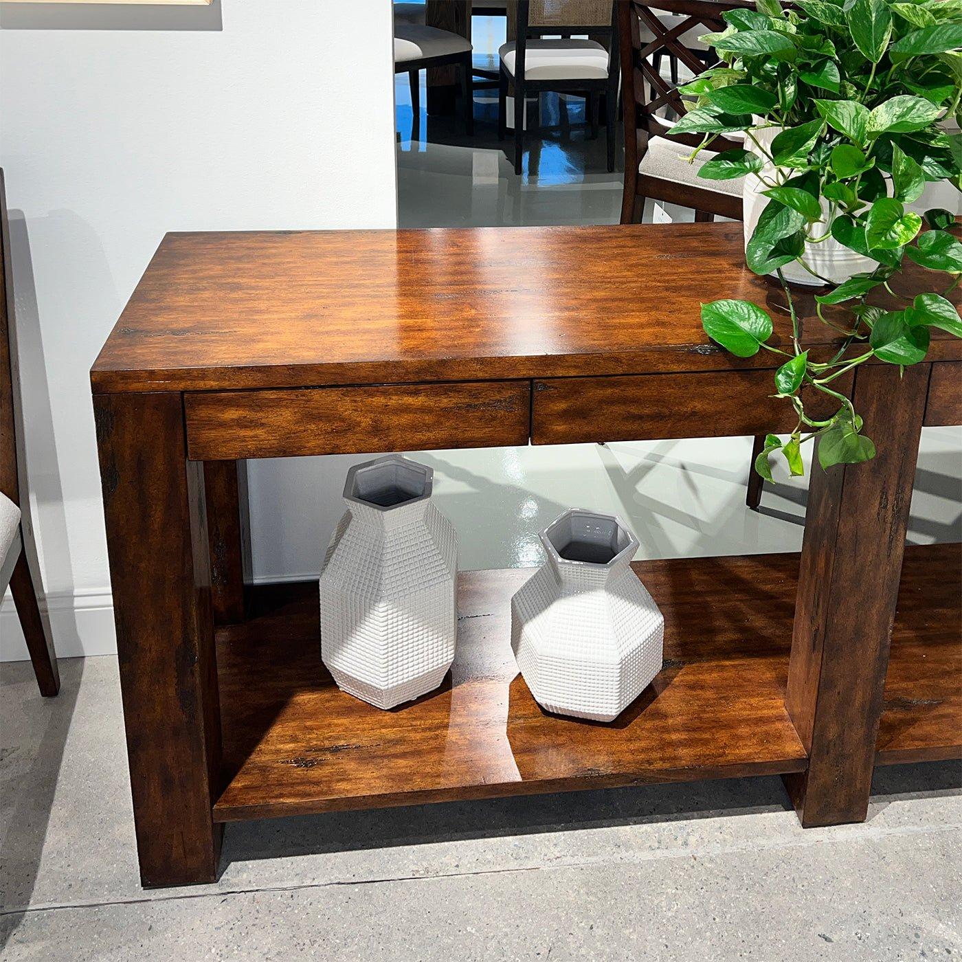 Large Modern Wood Console Table Moderno en venta