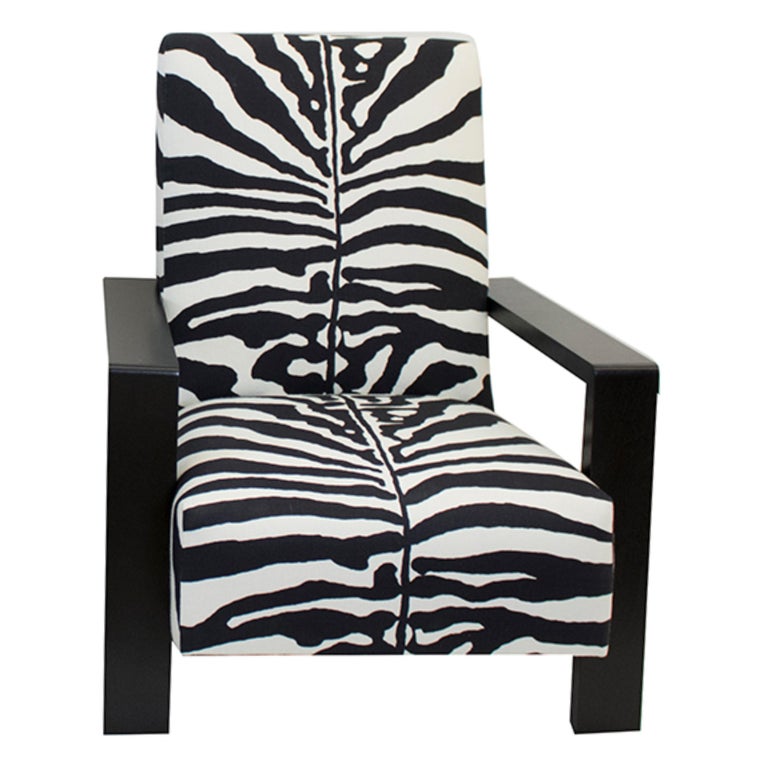 Large Modern Zebra Lounge Chair For Sale at 1stDibs zebra chair, zebra print chairs for sale