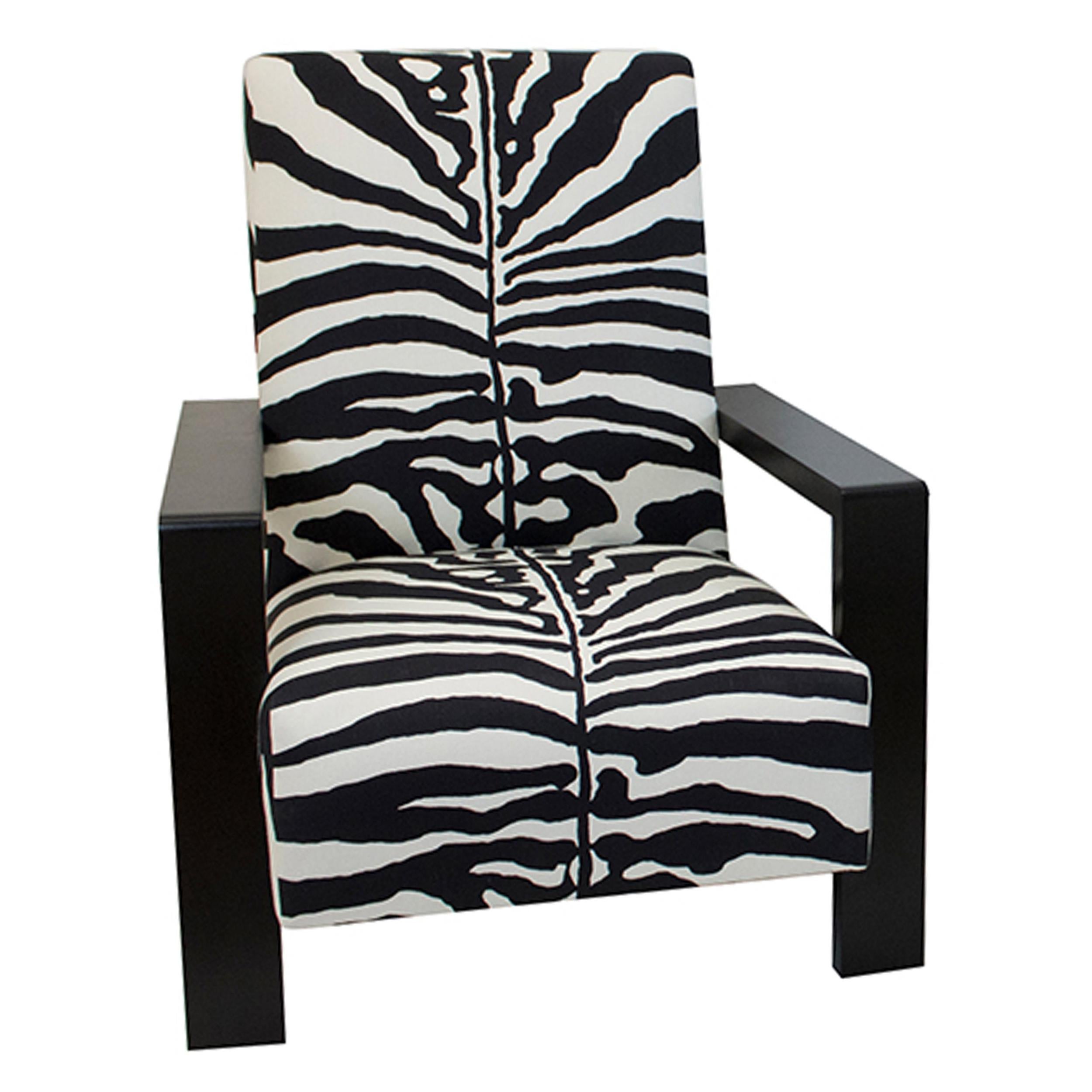 Large Modern Zebra Lounge Chair