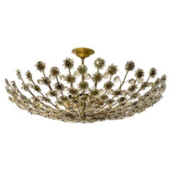 Large Moderne Crystal Light Fixture