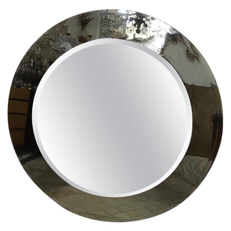 Large Moderne Style Italian Mirror For Sale