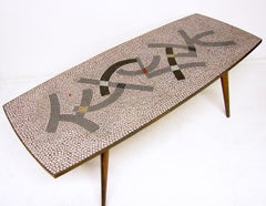 Large Modernist 1950s Mosaic Coffee Table by Berthold Muller
