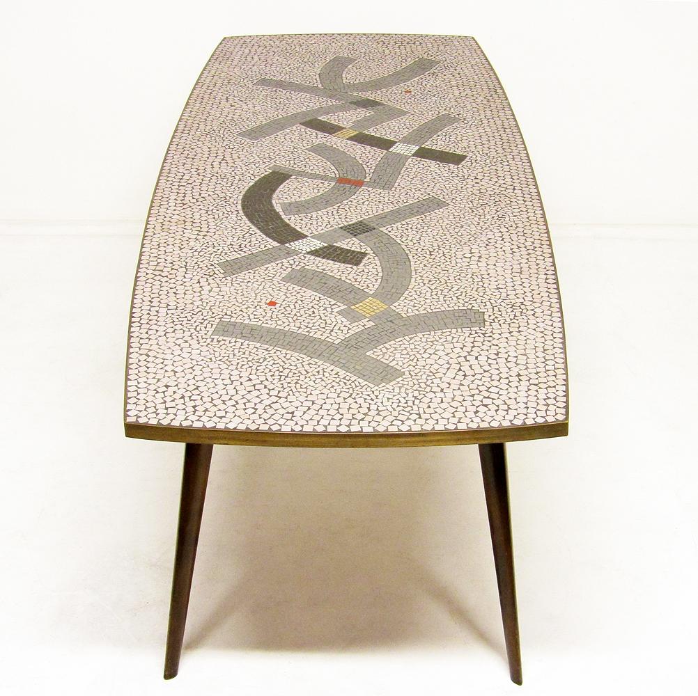 Large Modernist 1950s Mosaic Coffee Table by Berthold Muller In Good Condition In Shepperton, Surrey