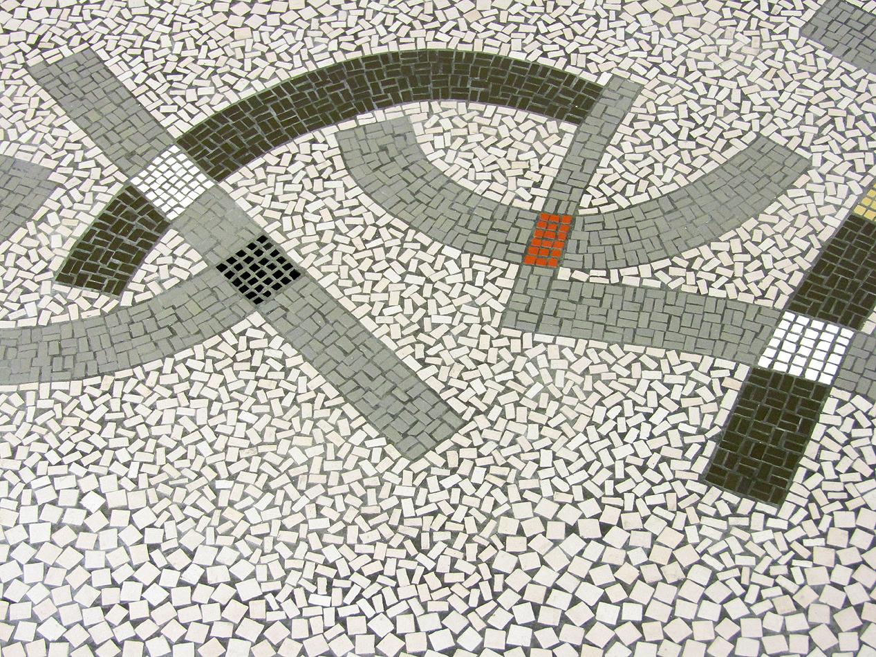 20th Century Large Modernist 1950s Mosaic Coffee Table by Berthold Muller