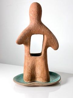 Large Modernist Abstract Figurative Ceramic Planter Sculpture Grover Cole 1949