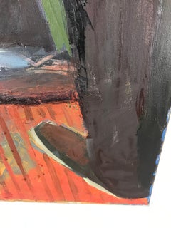 Large Modernist Abstract Oil on Canvas Painting "Desensitized" by Fritz'Proctor'