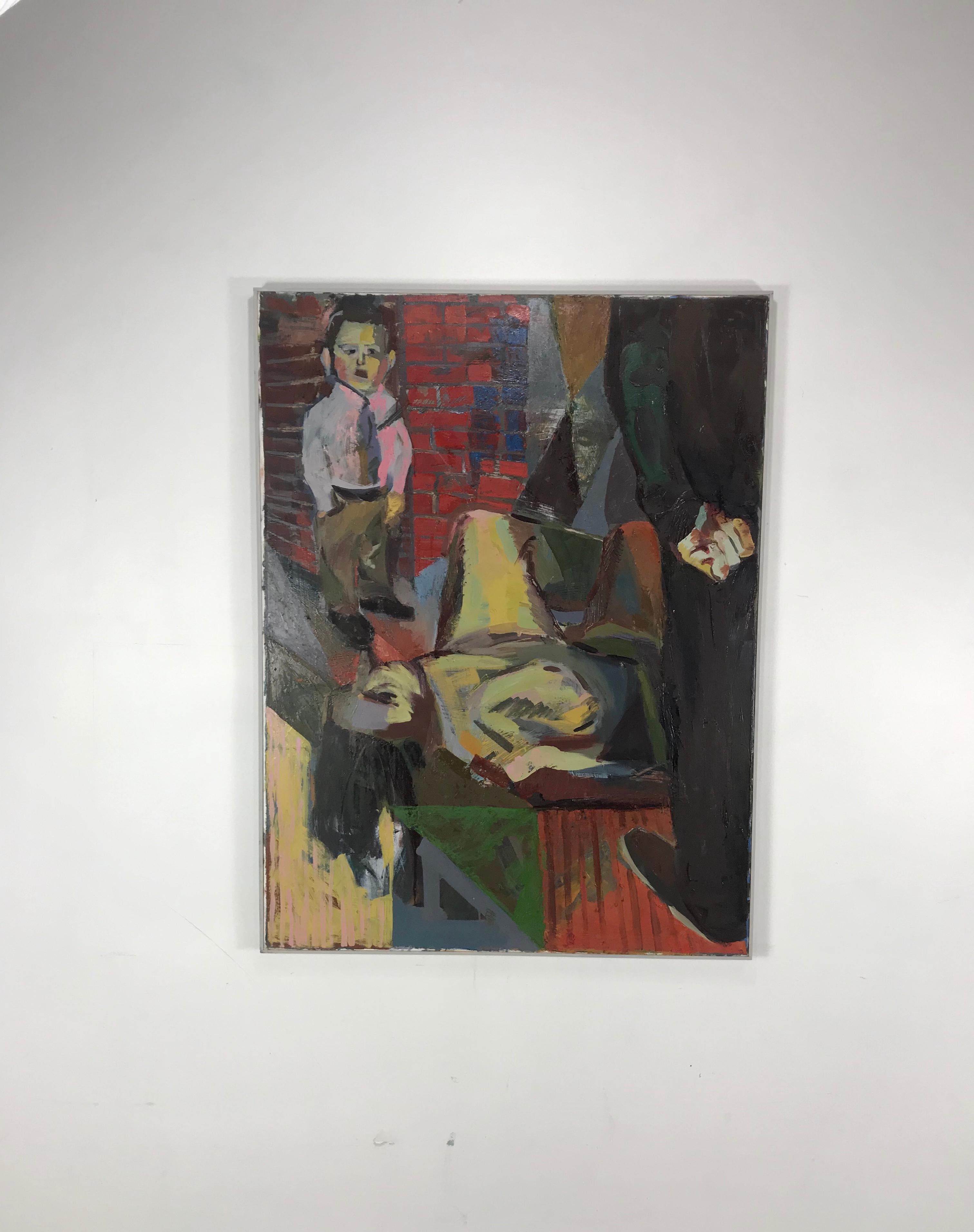 XXIe siècle et contemporain Grande peinture abstraite sur toile « sensibilisée » de Fritz'Proctor en vente