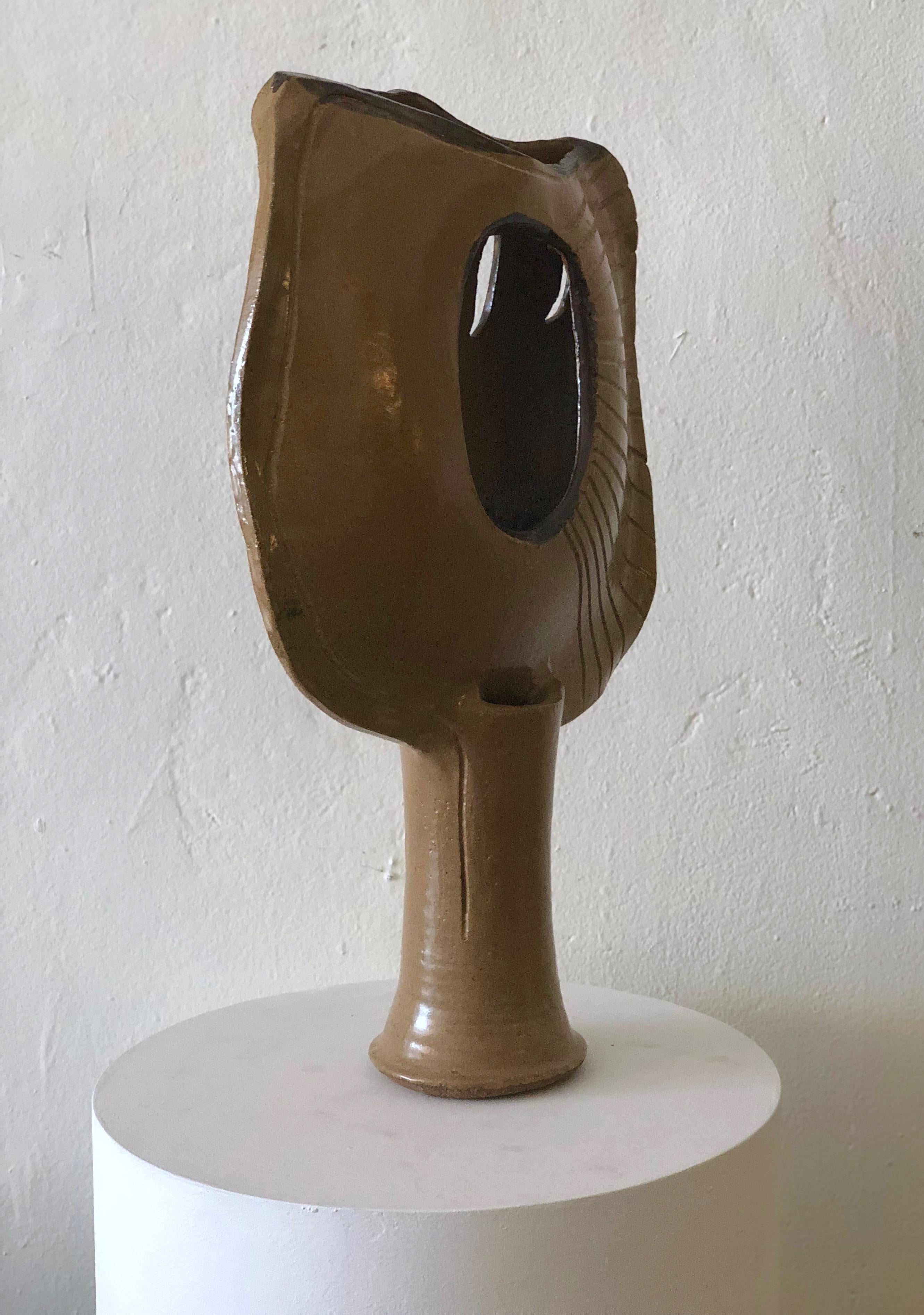 Large Modernist Abstract Studio Pottery Ceramic Sculpture In Good Condition For Sale In Palm Springs, CA