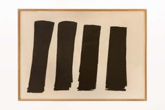 Large Modernist Abstract Watercolor Painting by Albert Chubac