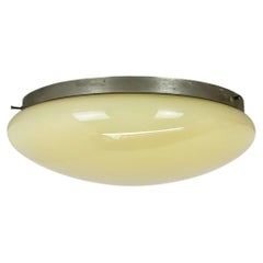 Large Modernist ART DECO metal plafoniere Ceiling Flushmount Light, FRANCE 1920s