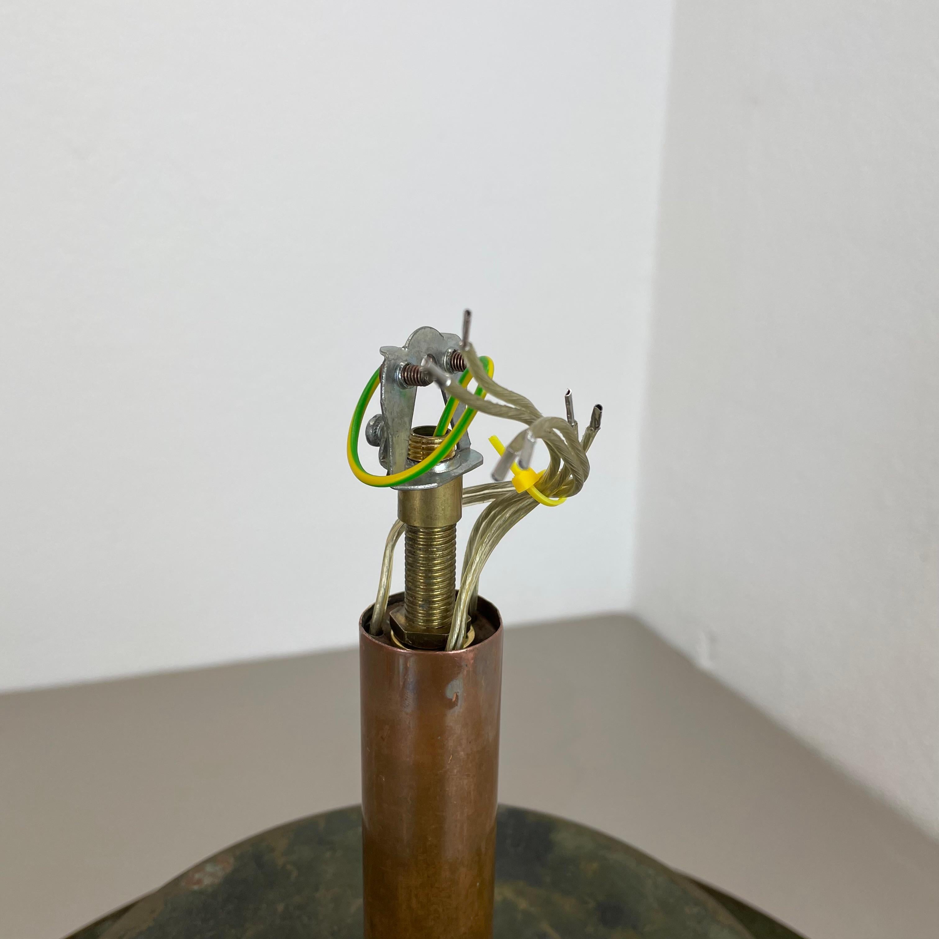 Large Modernist ART DECO solid copper Ceiling Flushmount Light, FRANCE 1920s 11